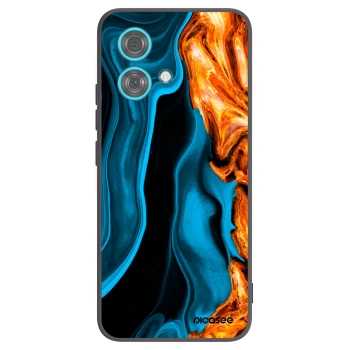 Picasee crna silikonska maskica za Motorola Edge 40 Neo - Gold blue