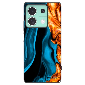 Picasee crna silikonska maskica za Xiaomi Redmi Note 13 5G - Gold blue