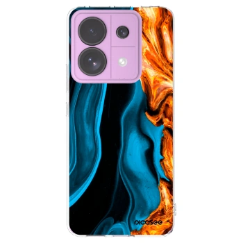 Picasee silikonska prozirna maskica za Xiaomi Redmi Note 13 Pro 5G - Gold blue