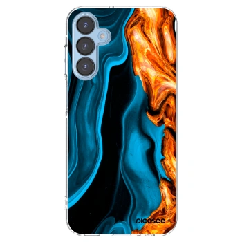 Picasee silikonska prozirna maskica za Samsung Galaxy A15 A156B 5G - Gold blue