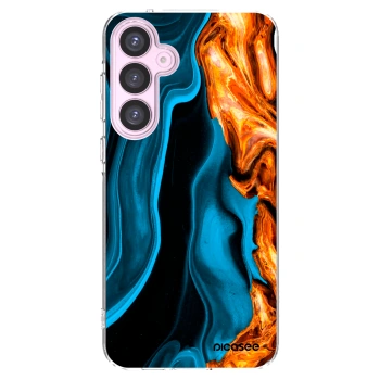 Picasee silikonska prozirna maskica za Samsung Galaxy A55 5G A556B - Gold blue