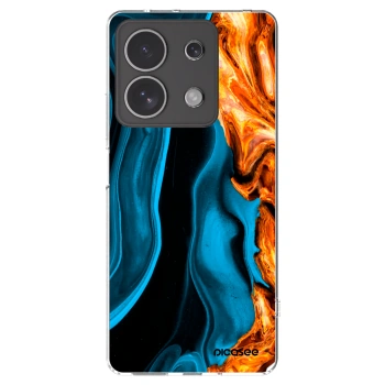 Picasee silikonska prozirna maskica za Xiaomi Redmi Note 13 4G - Gold blue