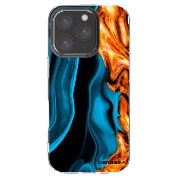 Picasee silikonska prozirna maskica za Apple iPhone 16 Pro - Gold blue