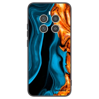 Picasee crna silikonska maskica za Realme 12 Pro 5G - Gold blue