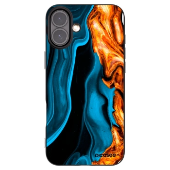 Picasee crna silikonska maskica za Apple iPhone 16 Plus - Gold blue