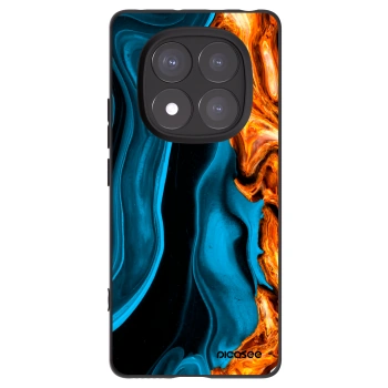 Picasee crna silikonska maskica za Xiaomi Redmi Note 14 Pro+ 5G - Gold blue