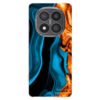 Picasee silikonska prozirna maskica za Xiaomi Redmi Note 14 Pro+ 5G - Gold blue