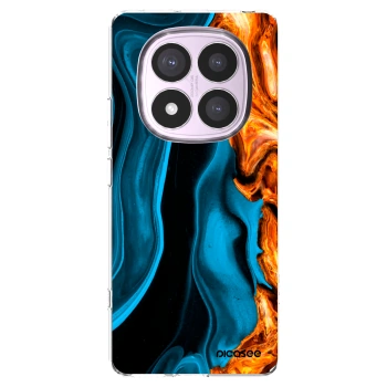 Picasee silikonska prozirna maskica za Xiaomi Redmi Note 14 Pro 5G - Gold blue