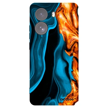 Picasee crna silikonska maskica za Xiaomi Poco X7 - Gold blue