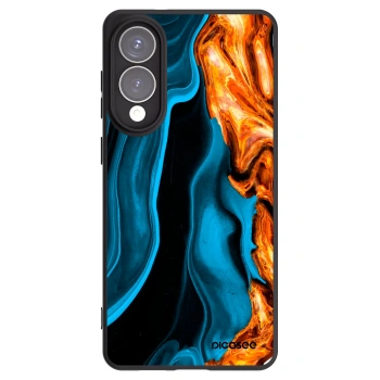 Picasee crna silikonska maskica za Samsung Galaxy S25 Edge 5G - Gold blue