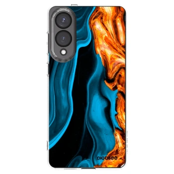 Picasee silikonska prozirna maskica za Samsung Galaxy S25 Edge 5G - Gold blue