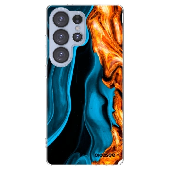 Picasee silikonska prozirna maskica za Samsung Galaxy S25 Ultra 5G - Gold blue