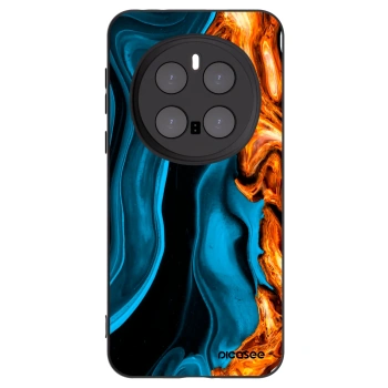 Picasee crna silikonska maskica za Honor Magic7 Pro 5G - Gold blue