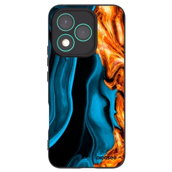 Picasee crna silikonska maskica za Honor 400 Lite 5G - Gold blue