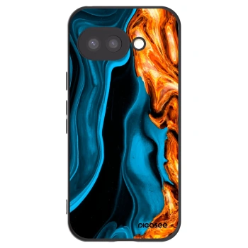 Picasee crna silikonska maskica za Google Pixel 9a - Gold blue