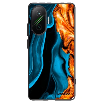 Picasee crna silikonska maskica za Xiaomi Poco F7 Pro 5G - Gold blue
