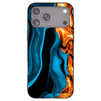 Picasee crna silikonska maskica za Apple iPhone 17 Pro Max - Gold blue