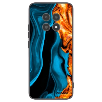 Picasee crna silikonska maskica za Realme 12X - Gold blue
