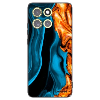Picasee crna silikonska maskica za Motorola Moto G86 5G - Gold blue