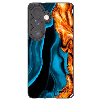 Picasee crna silikonska maskica za Samsung Galaxy S26 - Gold blue