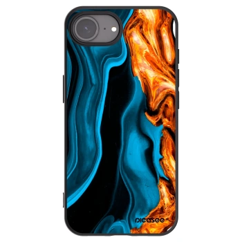 Picasee crna silikonska maskica za Apple iPhone 17e - Gold blue