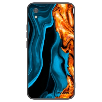 Picasee crna silikonska maskica za Xiaomi Redmi 7A - Gold blue