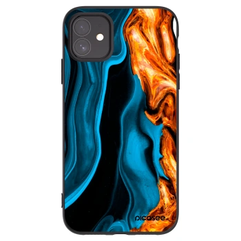 Picasee crna silikonska maskica za Apple iPhone 11 - Gold blue