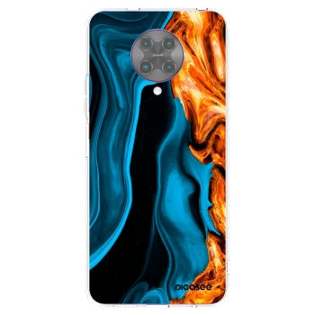 Picasee silikonska prozirna maskica za Xiaomi Poco F2 Pro - Gold blue