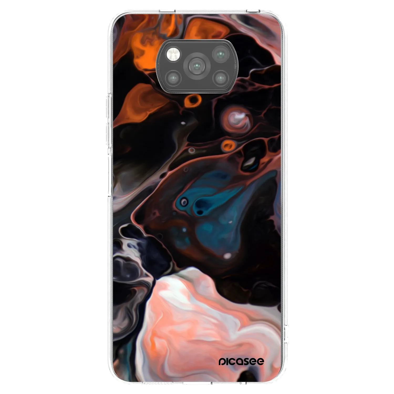 Picasee crna silikonska maskica za Xiaomi Poco X3 - Cream