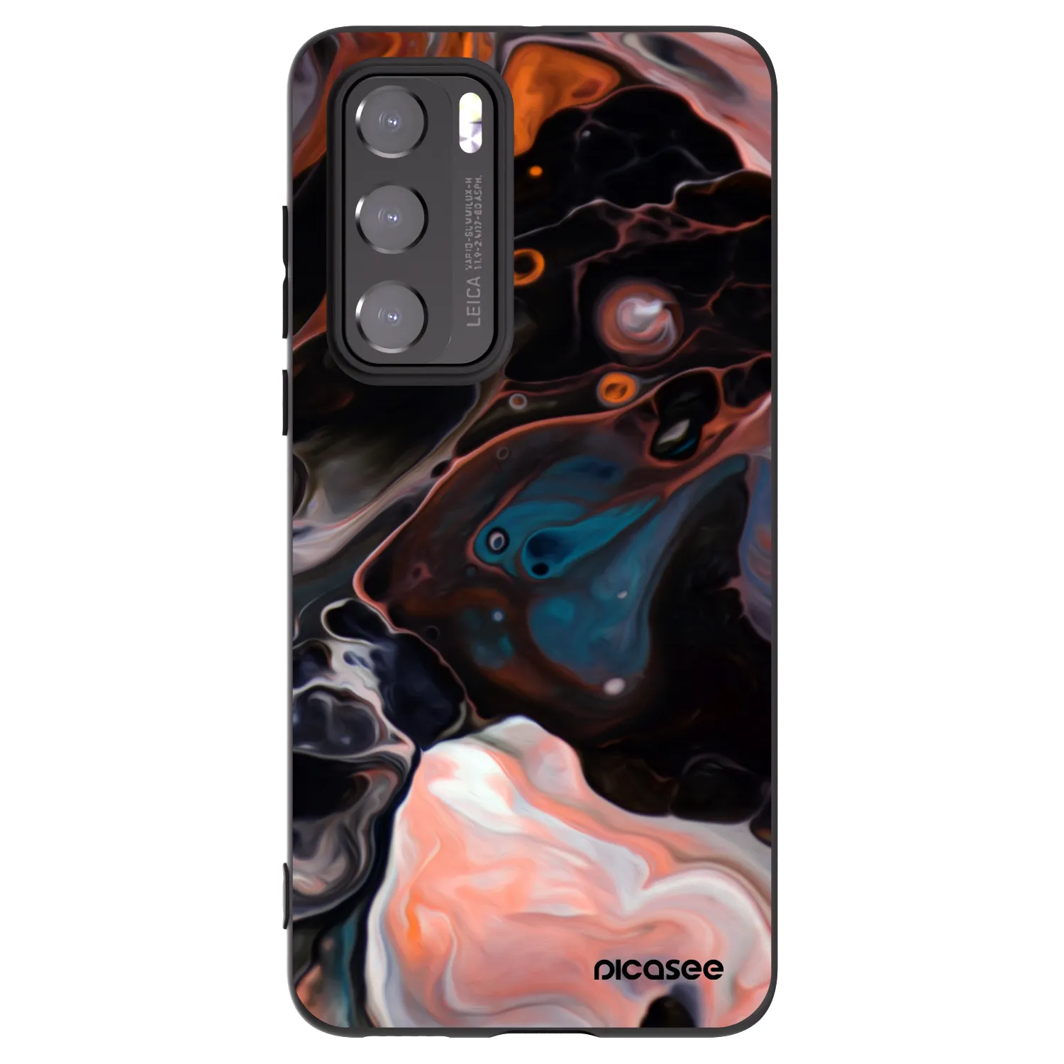 Picasee crna silikonska maskica za Huawei P40 - Cream