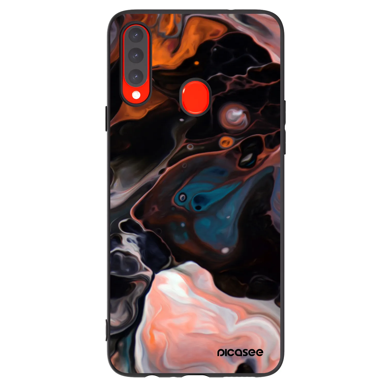 Picasee crna silikonska maskica za Samsung Galaxy A20s - Cream