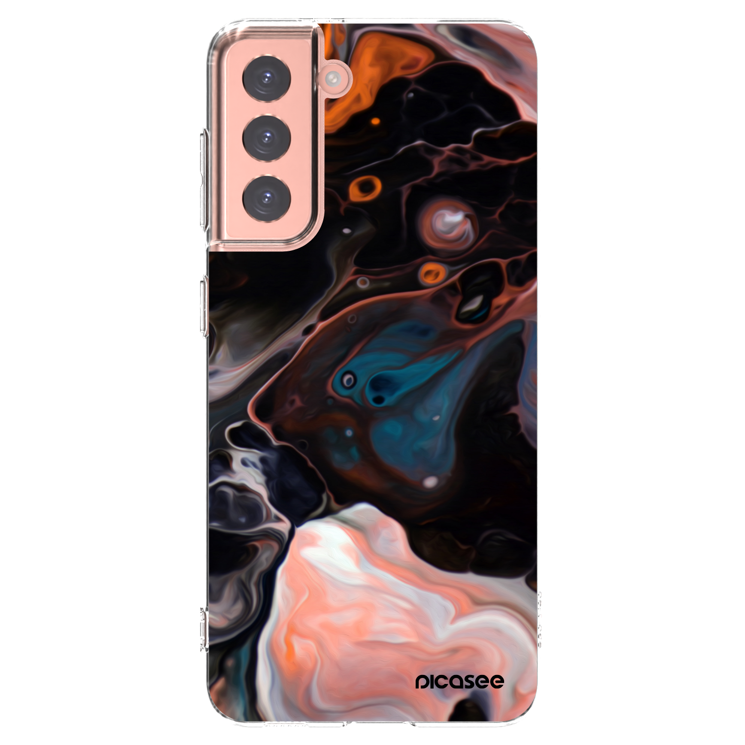 Picasee silikonska prozirna maskica za Samsung Galaxy S21 5G G991B - Cream