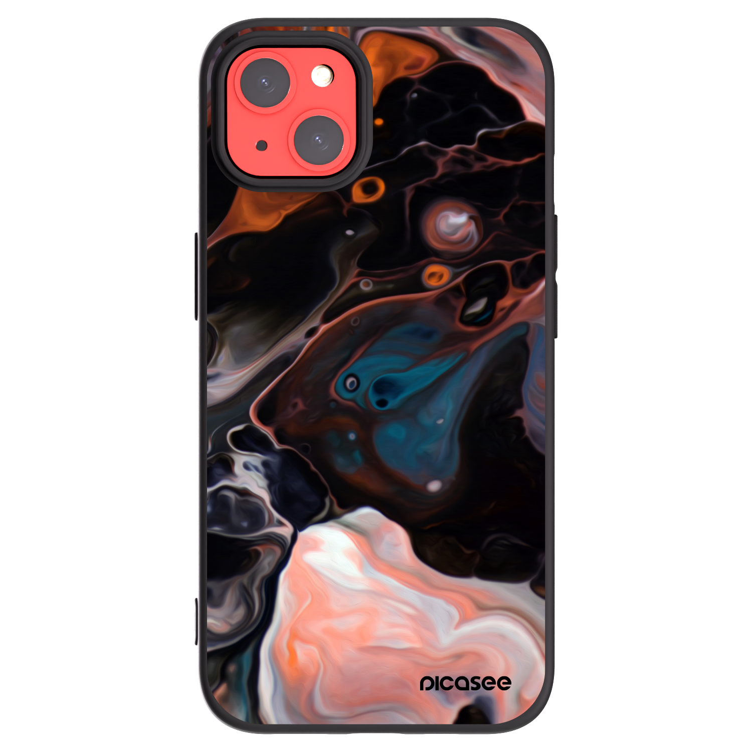 Picasee crna silikonska maskica za Apple iPhone 13 - Cream