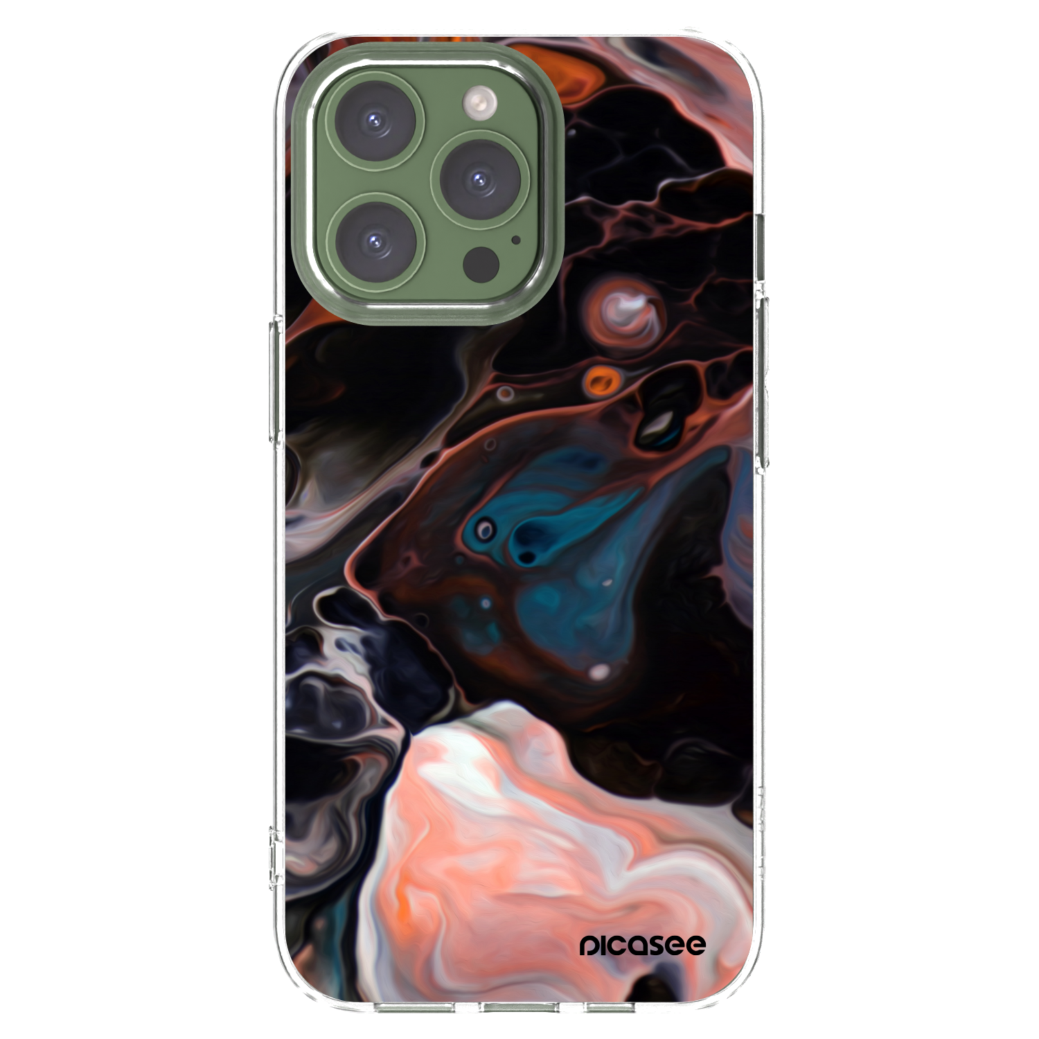 Picasee silikonska prozirna maskica za Apple iPhone 13 Pro - Cream