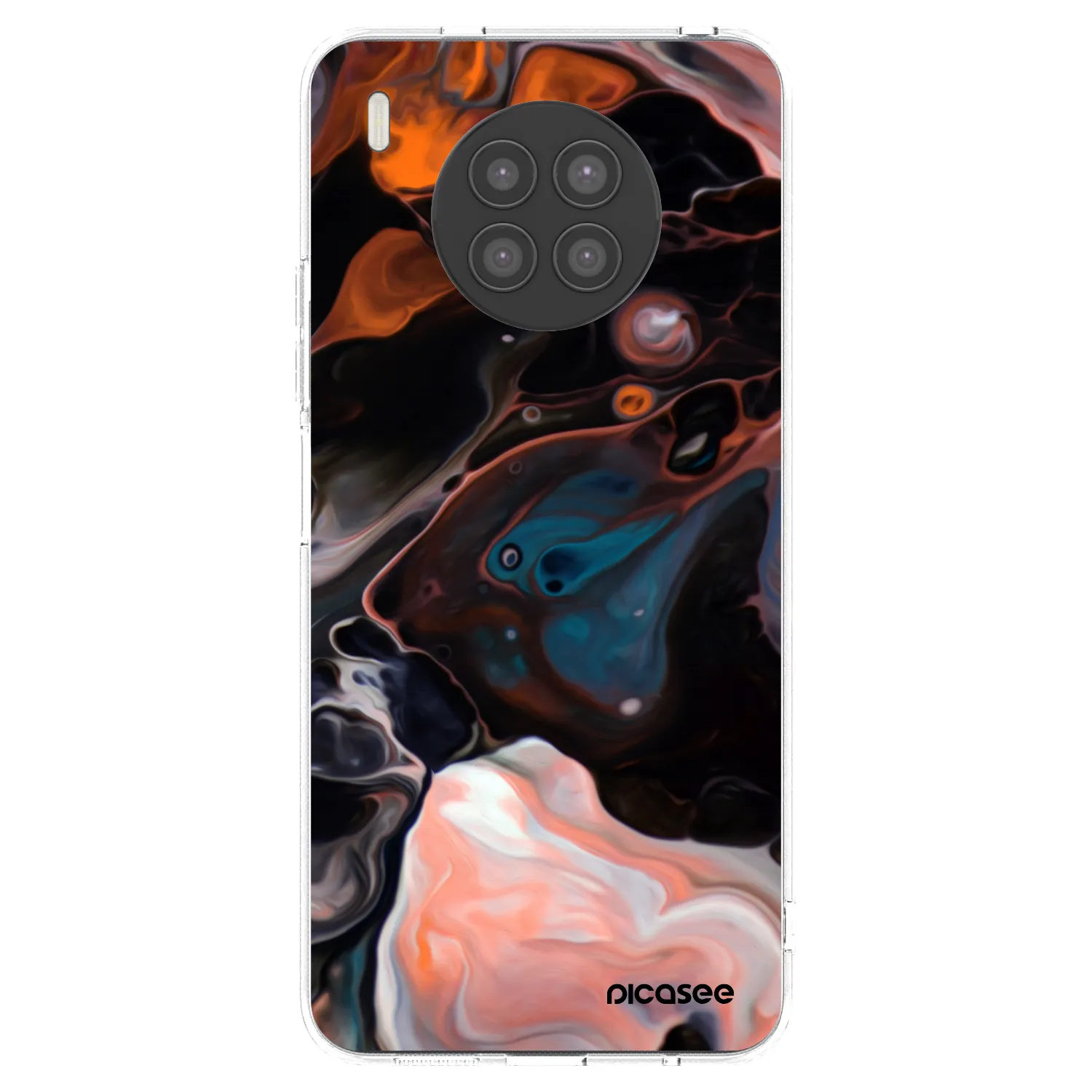 Picasee silikonska prozirna maskica za Huawei Nova 8i - Cream
