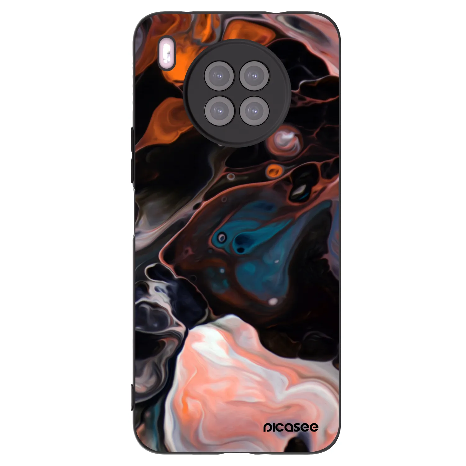 Picasee crna silikonska maskica za Huawei Nova 8i - Cream