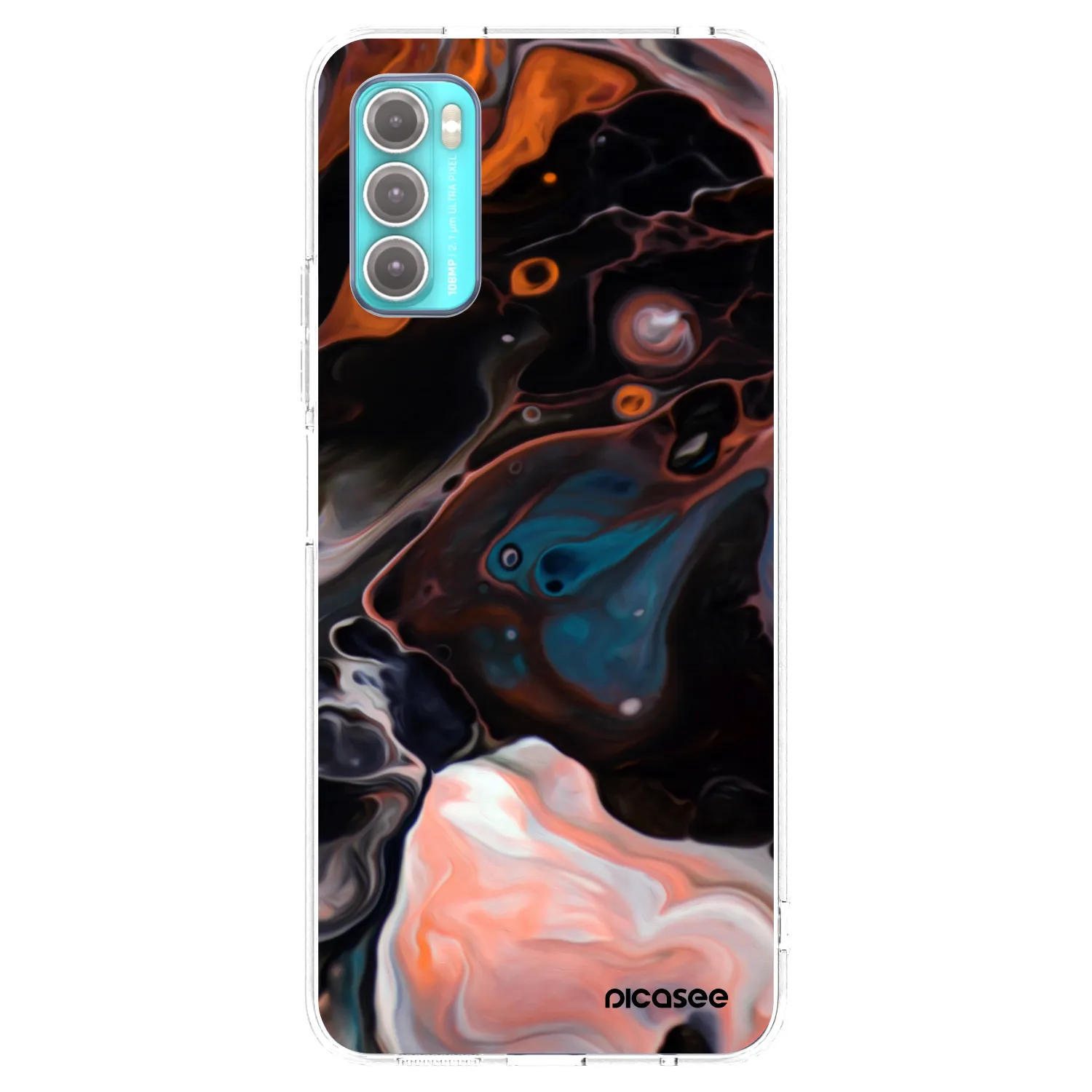 Picasee silikonska prozirna maskica za Motorola Moto G60 - Cream