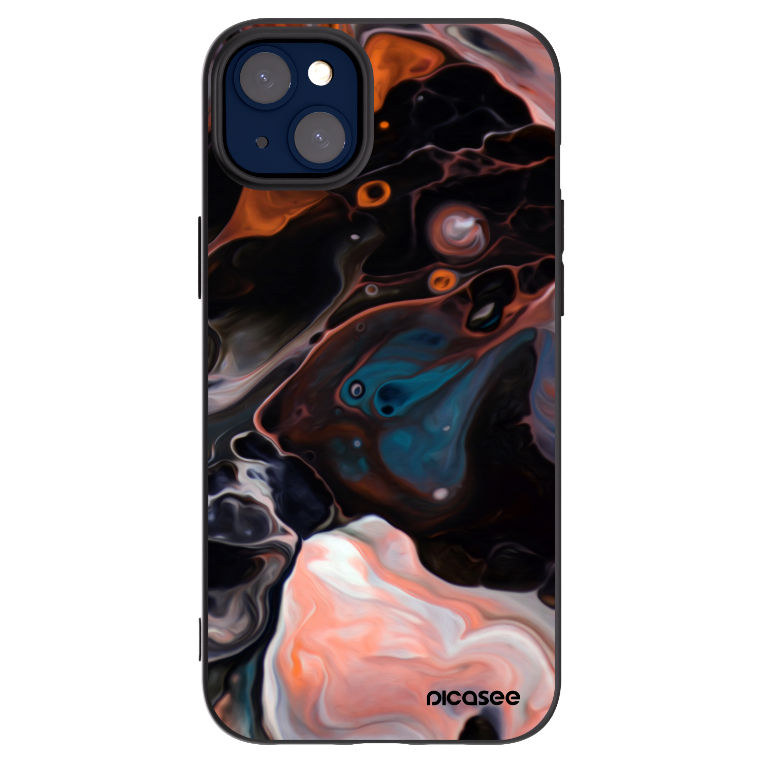 Picasee crna silikonska maskica za Apple iPhone 14 Plus - Cream
