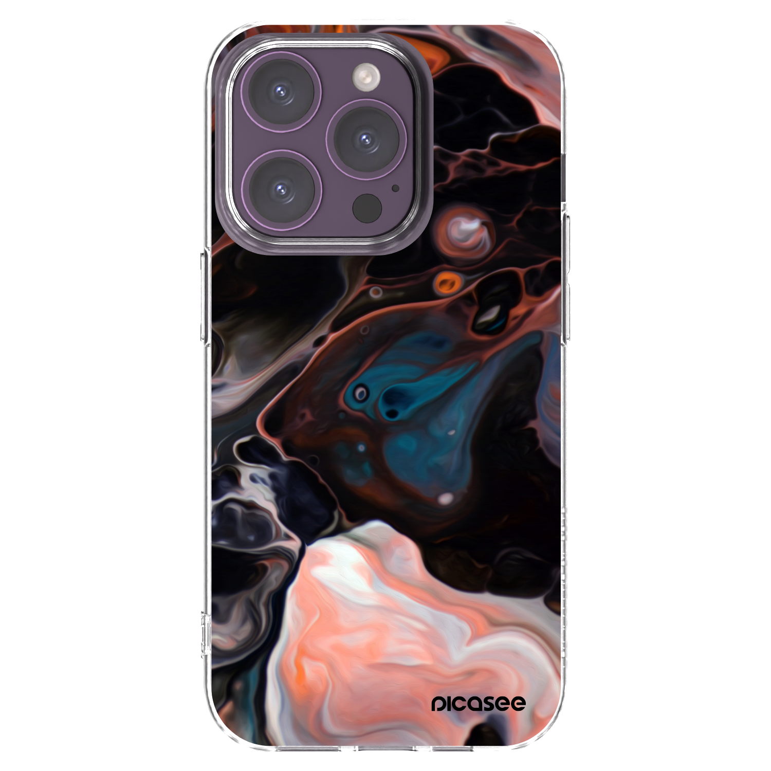 Picasee silikonska prozirna maskica za Apple iPhone 14 Pro - Cream