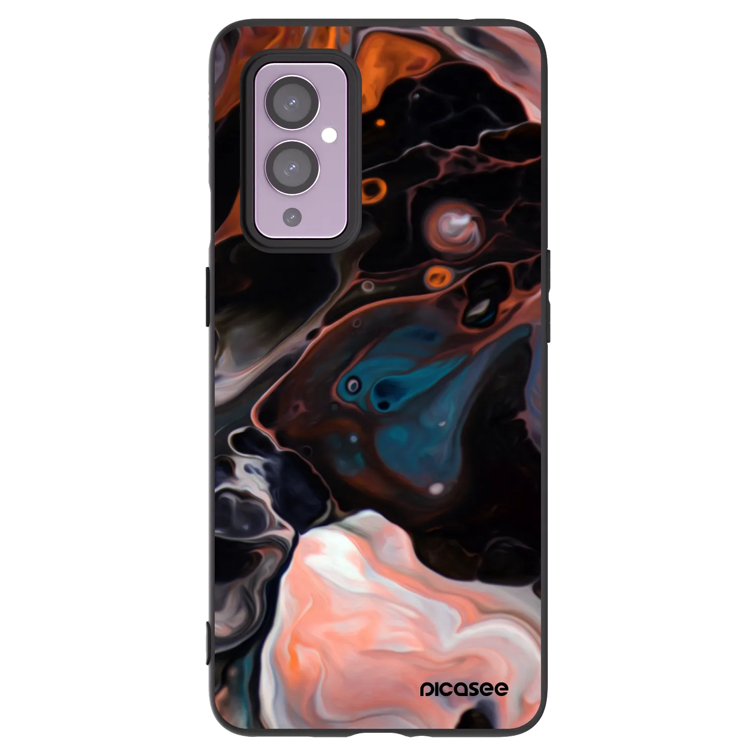Picasee crna silikonska maskica za OnePlus 9 - Cream