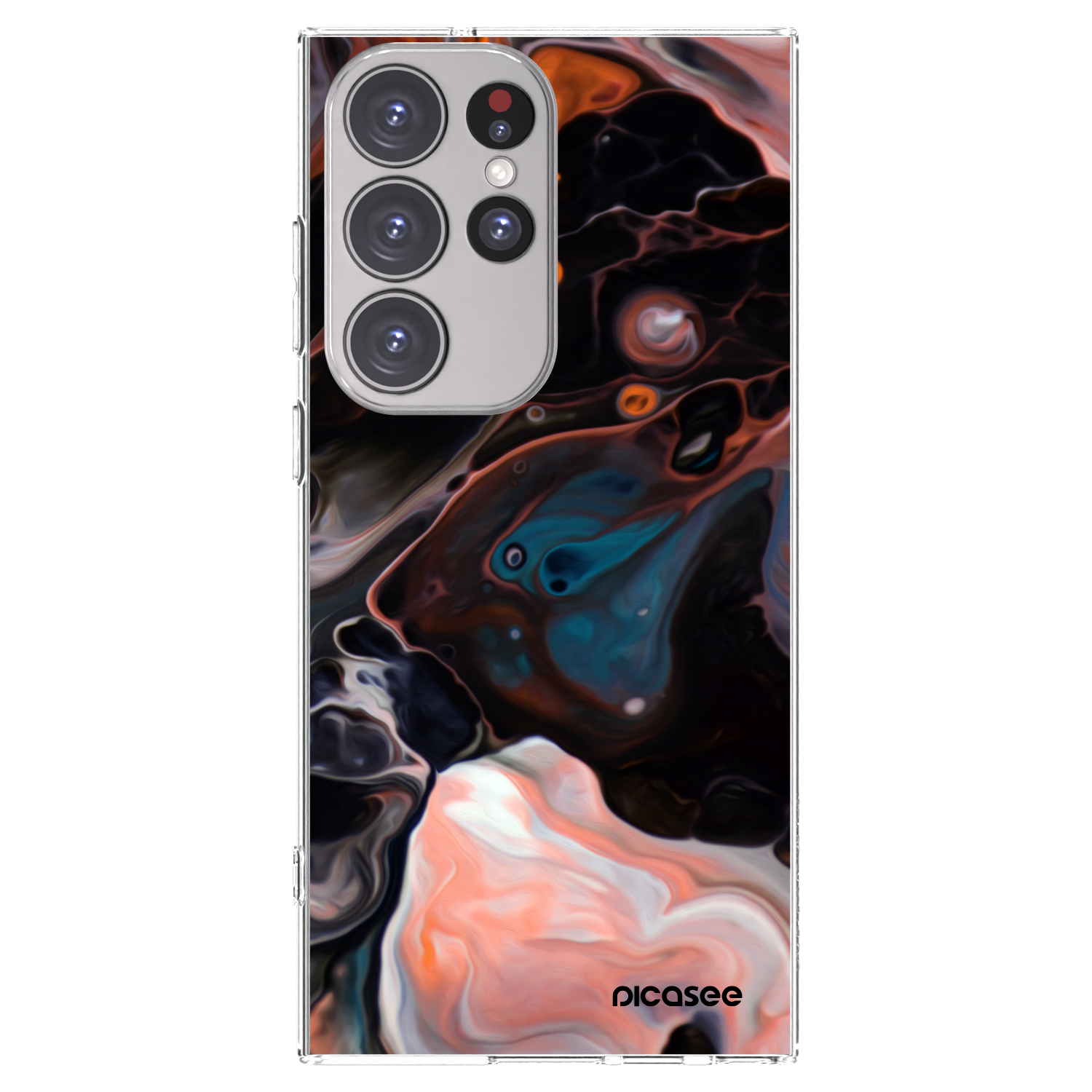 Picasee silikonska prozirna maskica za Samsung Galaxy S23 Ultra 5G - Cream