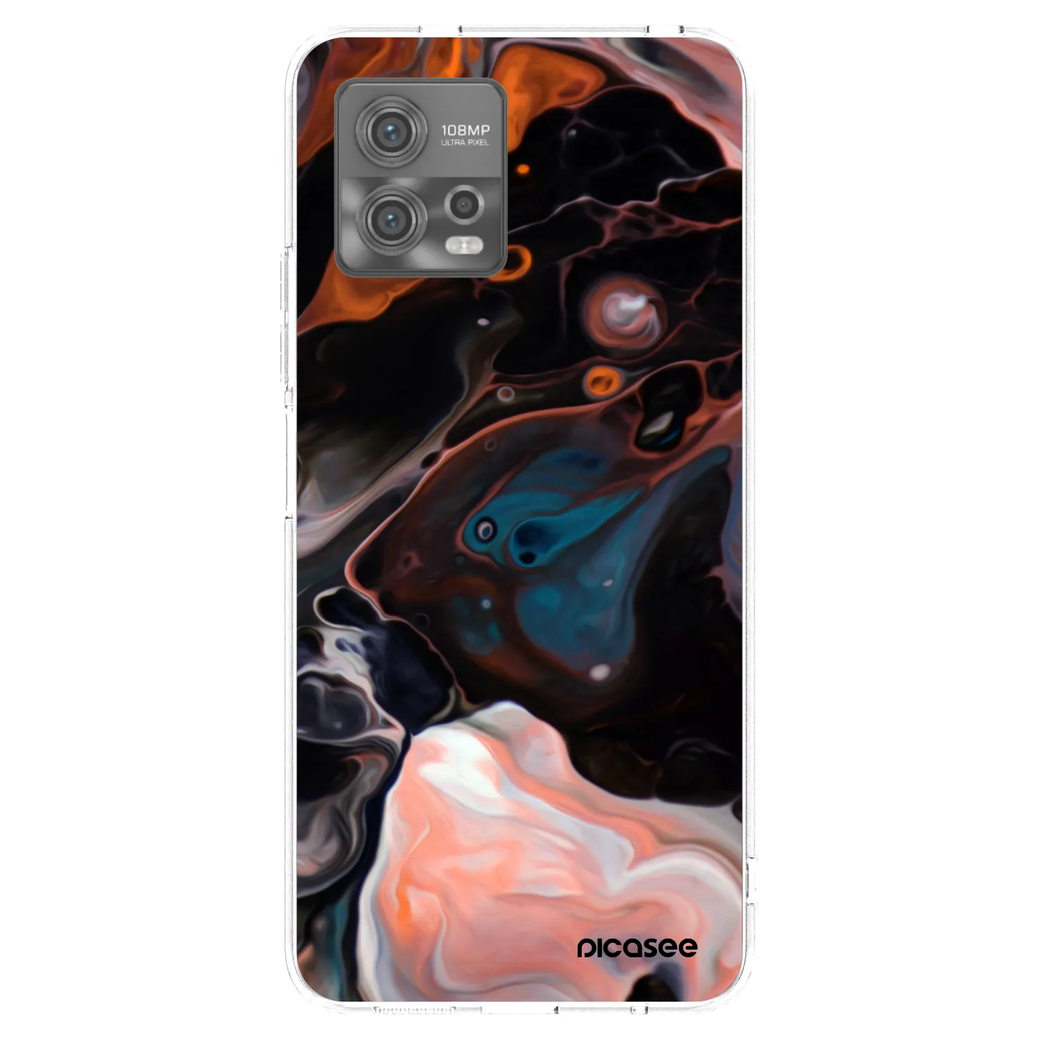Picasee silikonska prozirna maskica za Motorola Moto G72 - Cream