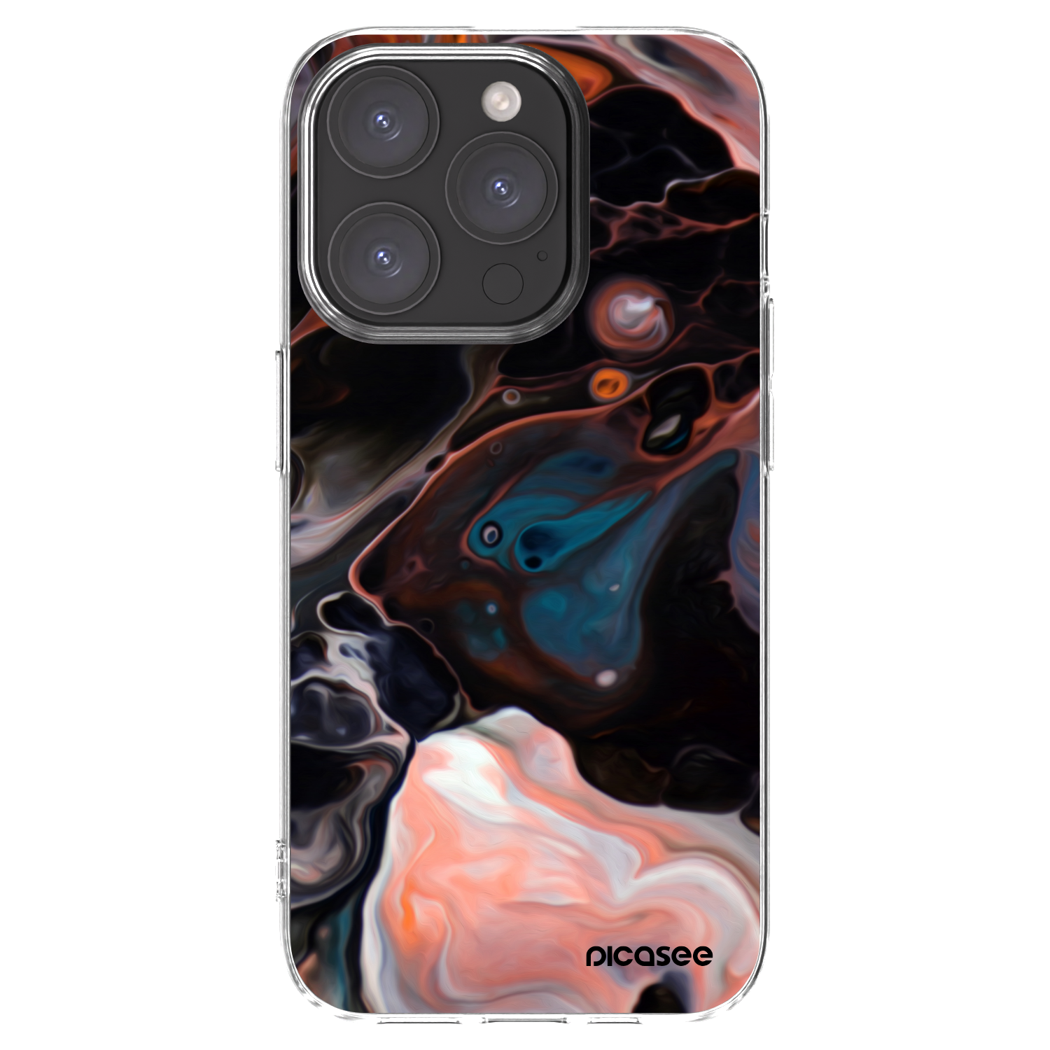 Picasee silikonska prozirna maskica za Apple iPhone 15 Pro - Cream
