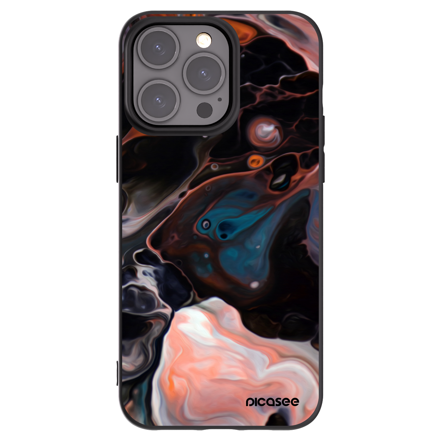 Picasee crna silikonska maskica za Apple iPhone 15 Pro Max - Cream