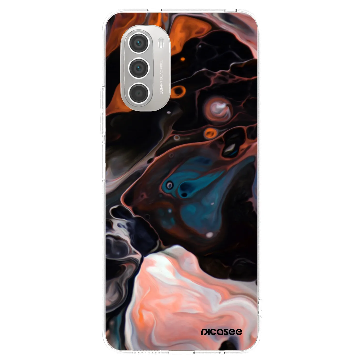 Picasee silikonska prozirna maskica za Motorola Moto G51 - Cream