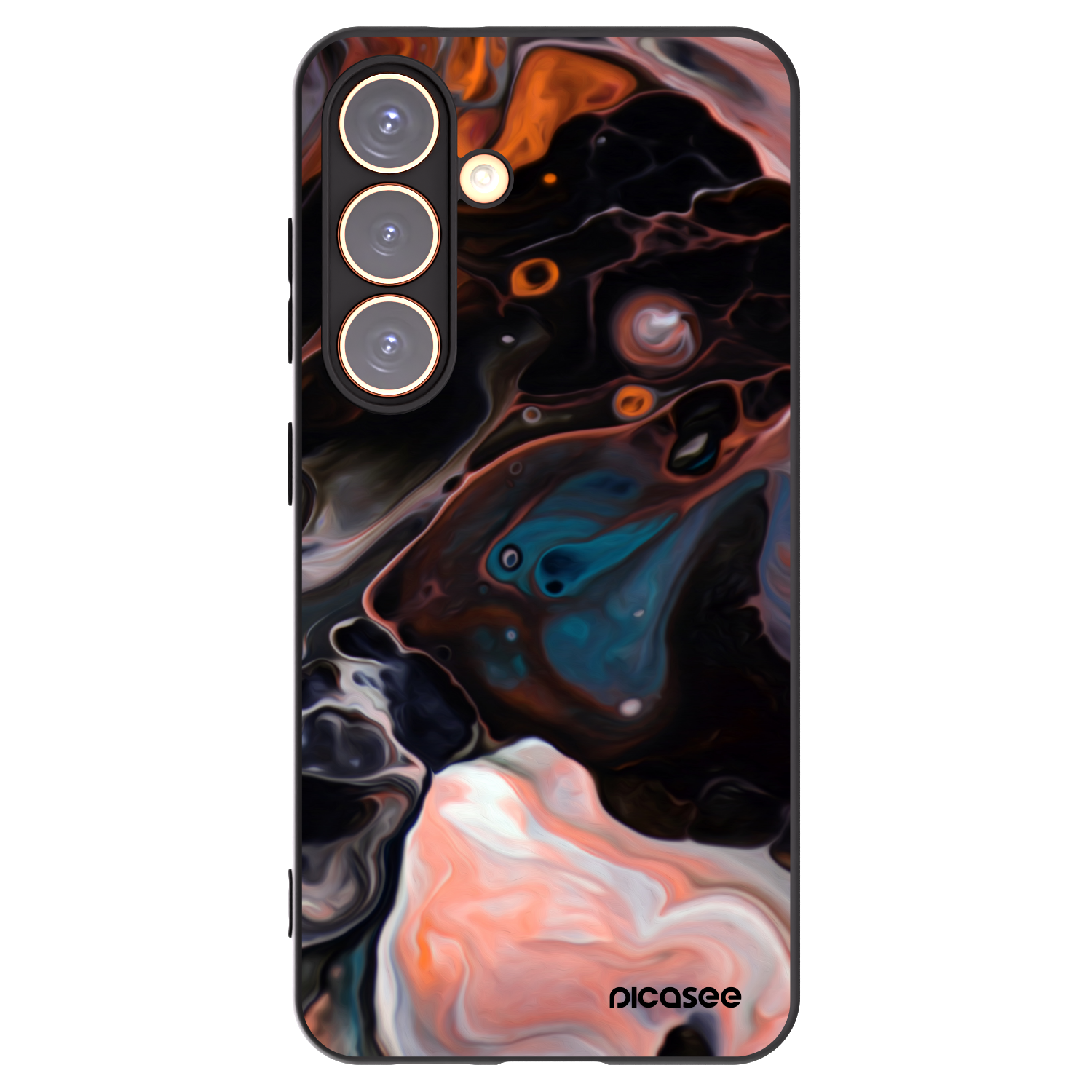 Picasee crna silikonska maskica za Samsung Galaxy S24 S921B 5G - Cream