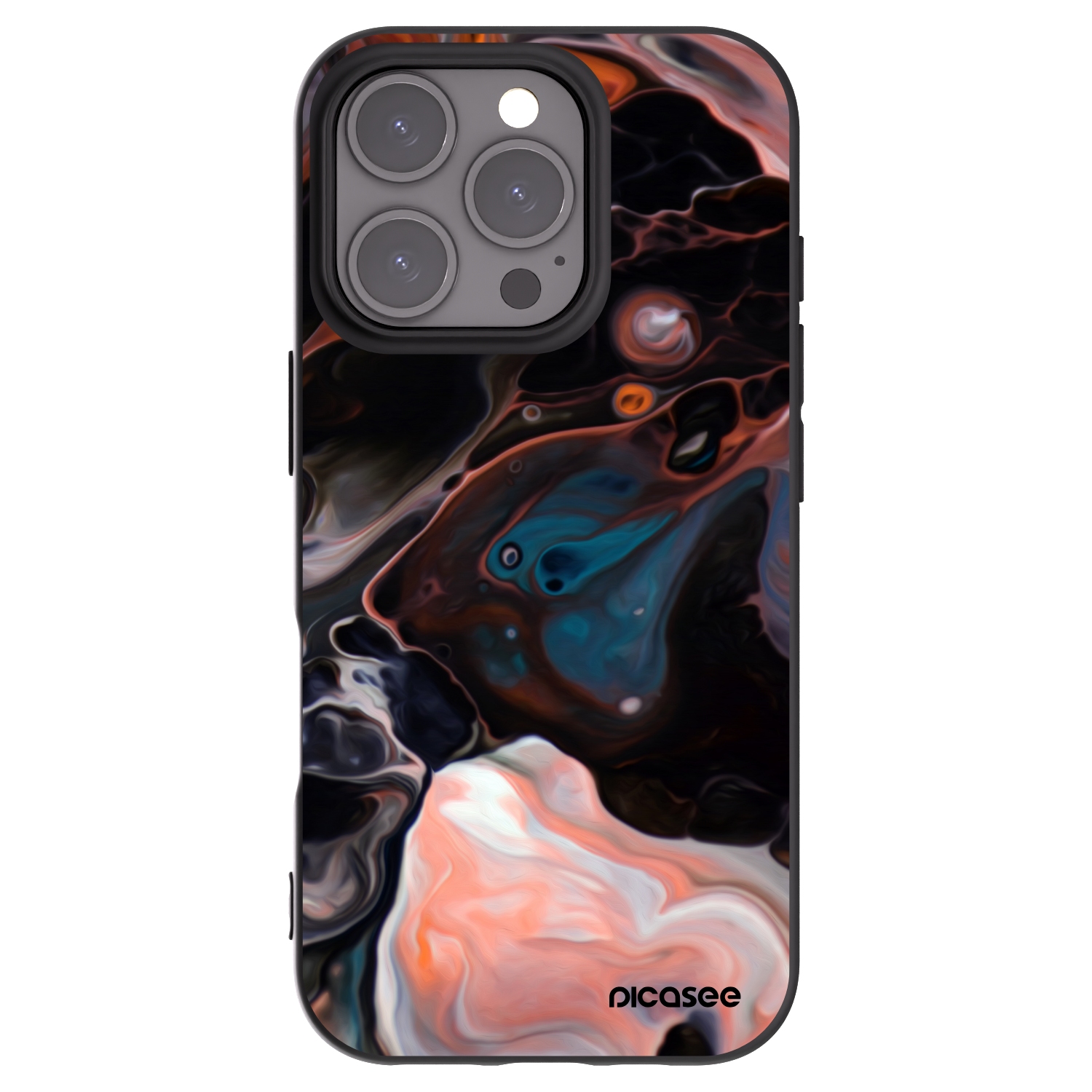 Picasee crna silikonska maskica za Apple iPhone 16 Pro - Cream