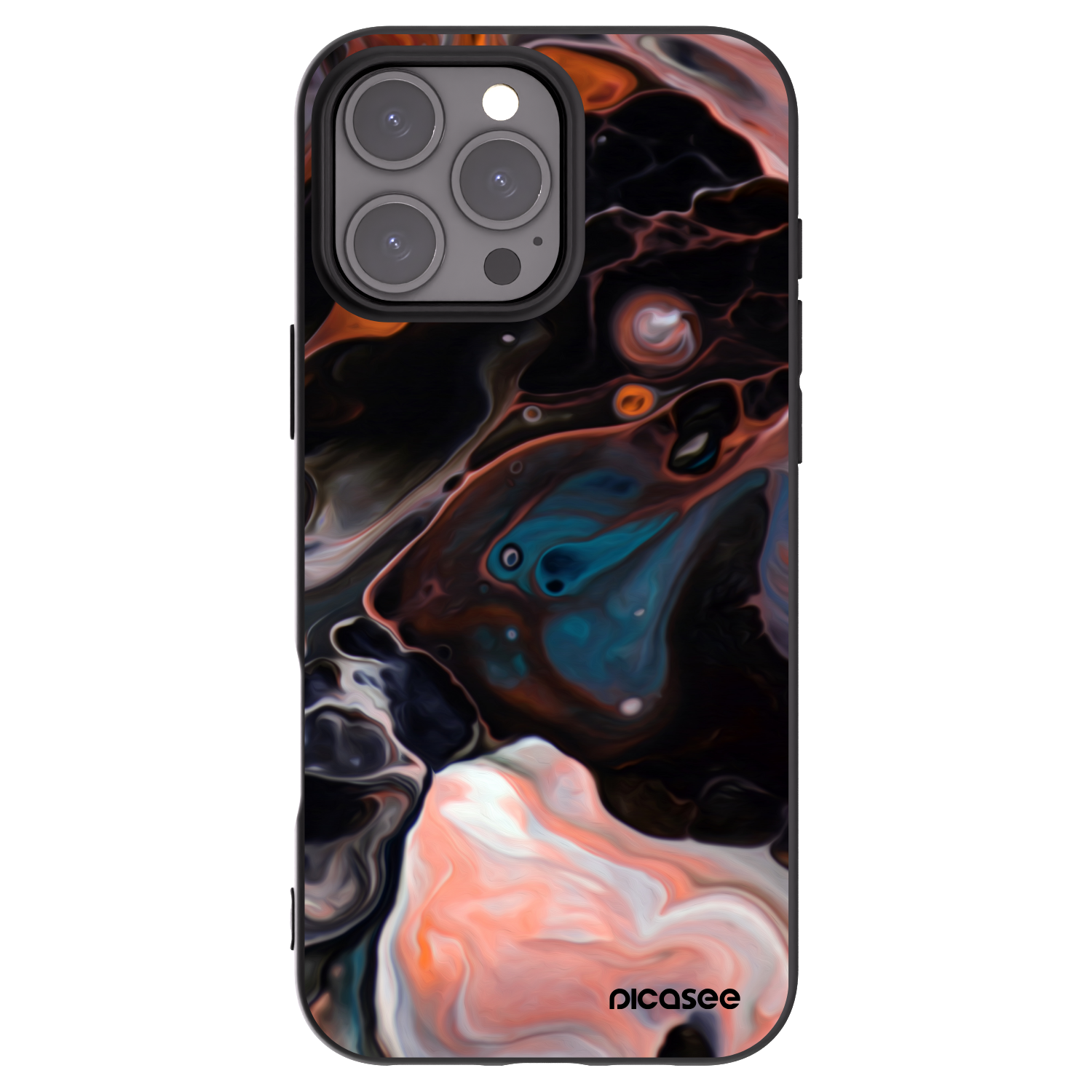 Picasee crna silikonska maskica za Apple iPhone 16 Pro Max - Cream