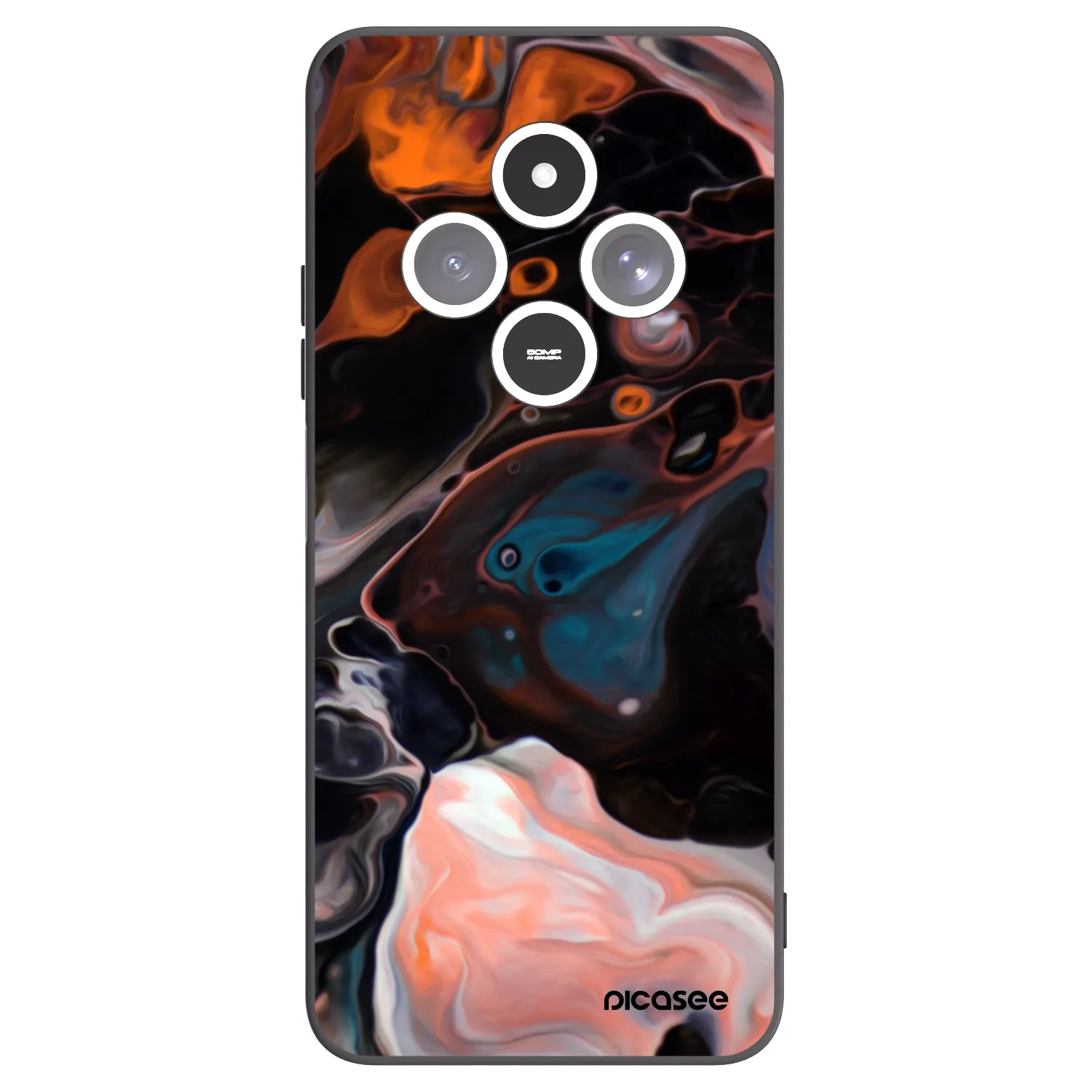 Picasee crna silikonska maskica za Xiaomi Redmi 14C - Cream