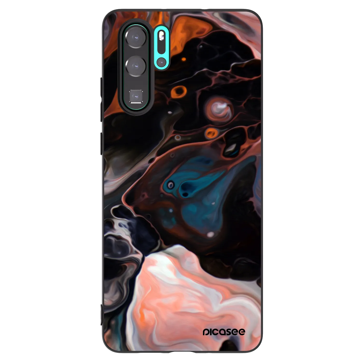 Picasee crna silikonska maskica za Huawei P30 Pro - Cream